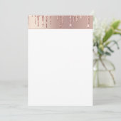 ローズゴールド ブラッシュ グリッター スパークル ドリップス シック ラグジュアリー メニュー (スタンド正面)