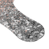 ローズゴールド ブラッシュ ピンク シルバー グリッター モノグラム カッティングボード (角)