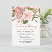 ローズゴールド ブラッシュ 追悼発表サービス 招待状 (スタンド正面)