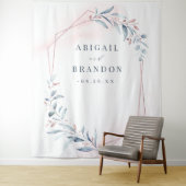 ローズゴールド ブルー グリーンの結婚式写真用背景 タペストリー (インサイチュ)