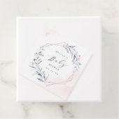 ローズゴールド ブルー グリーンレイ ジオメトリック ベイビー シャワー フェイバータグ (インサイチュ)