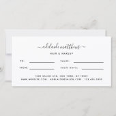 ローズゴールド ヘアスタイリスト スクリプト ギフト証明書 (裏面)