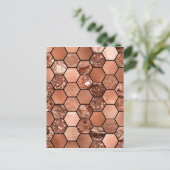 ローズゴールド ヘキサグラム ポストカード (スタンド正面)