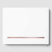 ローズゴールド |ホワイトモダンシンプルウェディング ゲストブック (裏面)