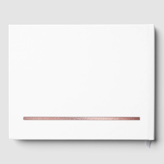 ローズゴールド |ホワイトモダンシンプルウェディング ゲストブック (裏面)