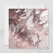 ローズゴールド & ホワイト大理石 お祝いに参加しよう 招待状 (裏面)