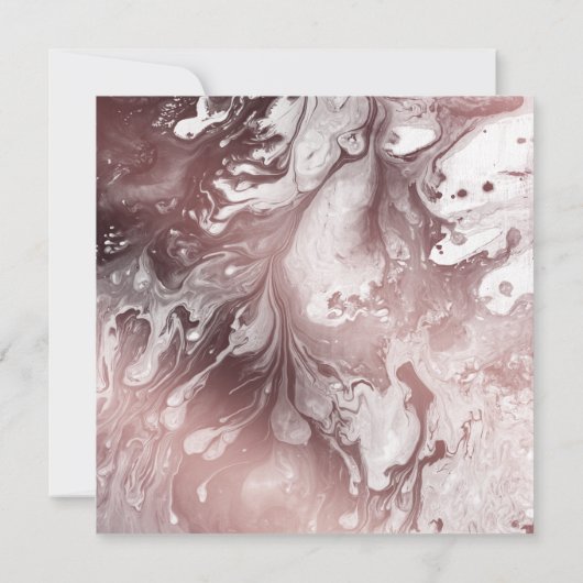 ローズゴールド & ホワイト大理石 お祝いに参加しよう 招待状 (裏面)