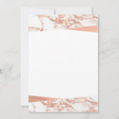 ローズゴールド ホワイト マーブル オーダーメイド ブライズメイド 招待状 (裏面)