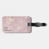 ローズゴールド ボタニカルトロピカル パームツリーの葉 ラゲッジタグ (裏面横)