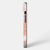 ローズゴールド・マーブル iPhoneケース (左側面)