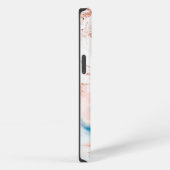 ローズゴールド・マーブル iPhoneケース (右側面)