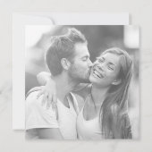 ローズゴールド ミニマル スクリプト 現代の写真 ウェディング 招待状 (裏面)