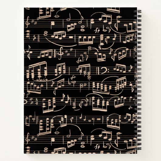 ローズゴールド ミュージックノート オーダーメイド ジャーナル (裏面)