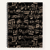 ローズゴールド ミュージックノート オーダーメイド ジャーナル (正面)