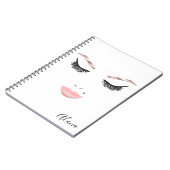 ローズゴールド メイクアップ フェイス 眉毛 唇 グラム ビューティー ノートブック (左側)