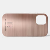 ローズゴールド メタル モノグラム Case-Mate iPhoneケース iPhone 12ケース (裏面 (横))