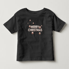 ローズゴールド メリークリスマス - ホリデーデザイン トドラーTシャツ
