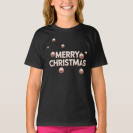 ローズゴールド メリークリスマス - ホリデーデザイン Tシャツ