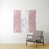 ローズゴールド モダングラム マーブル＆グリッター デコレーション タペストリー (インサイチュ(横))