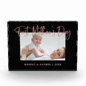 ローズゴールド|モダン初日の母の日を台本にする フォトブロック (正面)