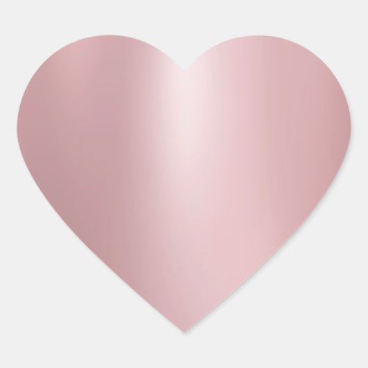 ローズゴールド モダン エレガント ブランク トレンディ テンプレート ハートシール (正面)