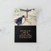 ローズゴールド モダン タイポグラフィー ありがとう フォト サンキューカード (内部)