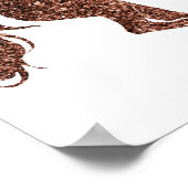 ローズゴールド ユニコーン スパークル ポスター (角)