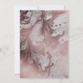 ローズゴールド & ライトグレイ マーブル 私たちと一緒にお祝いを 招待状 (裏面)