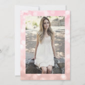 ローズゴールド ライト フォト サプライズ スイート16 招待状 (裏面)