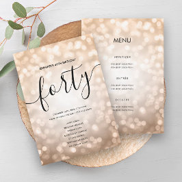 ローズゴールド ライト 40歳 誕生日 メニュー プログラム