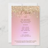 ローズゴールド ラストディスコ ブライズメイドウィークエンド 招待状 (裏面)