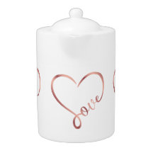 ローズゴールド ラブ オールウェイズ ポーセリンティーポット