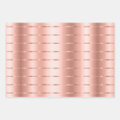 ローズゴールド リボン ボウ ブライダルシャワー ラッピングペーパーシート (正面)