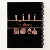 ローズゴールド レシピ クッキングブック  utensils  - 名前入りギフト ノートブック (裏面)