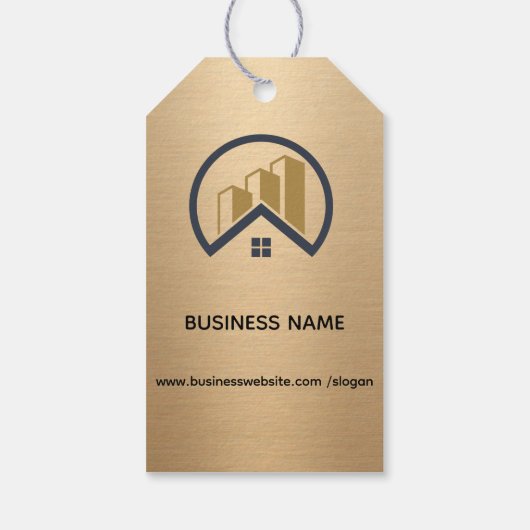 ローズゴールド | レッドカラー実在エテート ギフトタグ (裏面)