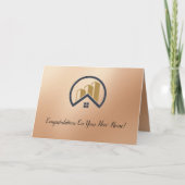 ローズゴールド | レッドカラー実在エテート サンキューカード (正面)