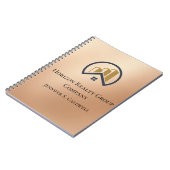 ローズゴールド | レッドカラー実在エテート ノートブック (左側)