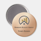 ローズゴールド | レッドカラー実在エテート マグネット (正面/裏面)