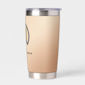 ローズゴールド | レッドカラー実在エテート 保温保冷タンブラー (左面)