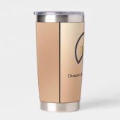 ローズゴールド | レッドカラー実在エテート 保温保冷タンブラー (右面)