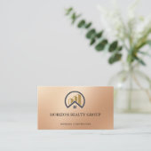 ローズゴールド | レッドカラー実在エテート 名刺 (スタンド正面)