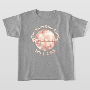 ローズゴールド レトロ ディスコボール オーダーメイド Tシャツ