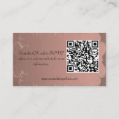 ローズゴールド ヴィンテージ ウェディング ウェブサイト エンクロージャーカード (裏面)