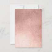 ローズゴールド ヴィンテージ フラワーのRSVPカード 出欠カード (裏面)