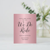 ローズゴールド 延期 保存 日付変更のお知らせ 再設定 ポストカード (スタンド正面)