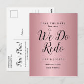 ローズゴールド 延期 保存 日付変更のお知らせ 再設定 ポストカード (正面/裏面)