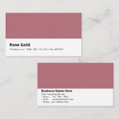 ローズゴールド | 「時代を超越した贅沢」 名刺 (正面/裏面)