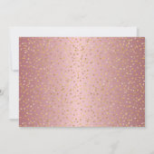 ローズゴールド 洗礼 誕生 心の写真 サンキューカード (裏面)