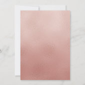 ローズゴールド 洗礼 誕生  招待状 (裏面)