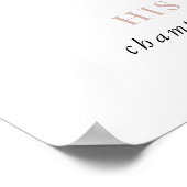 ローズゴールド 秋の花 ウェディング バーメニュー ポスター (角)